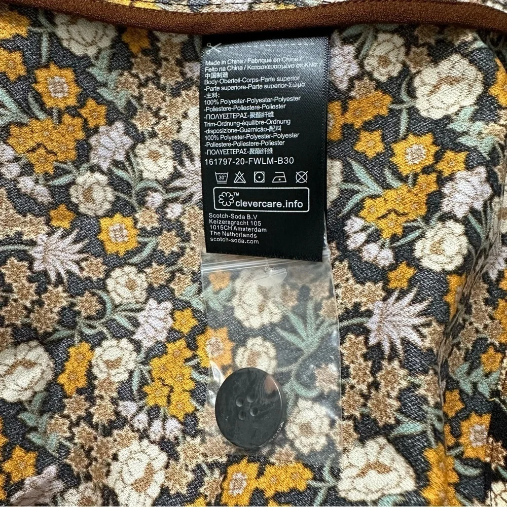 Scotch & Soda Floral Print Pyjama Blazer Multicolor Size XS Cottagecore NWOT